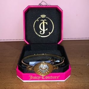 Juicy Couture Pam & Gela Silver Puffy Heart Gold Bracelet